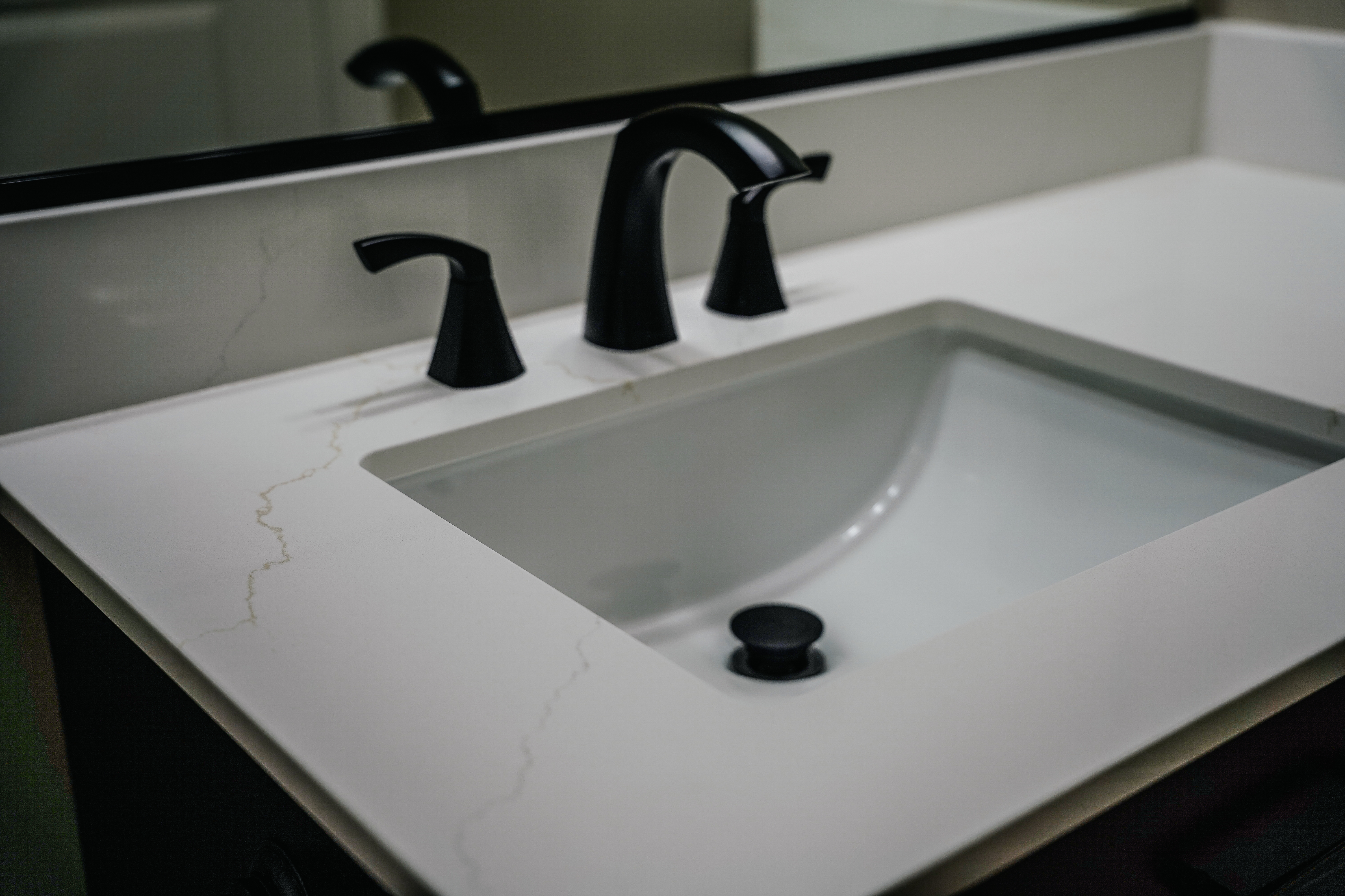 bathroom vanity countertop in cache valley home