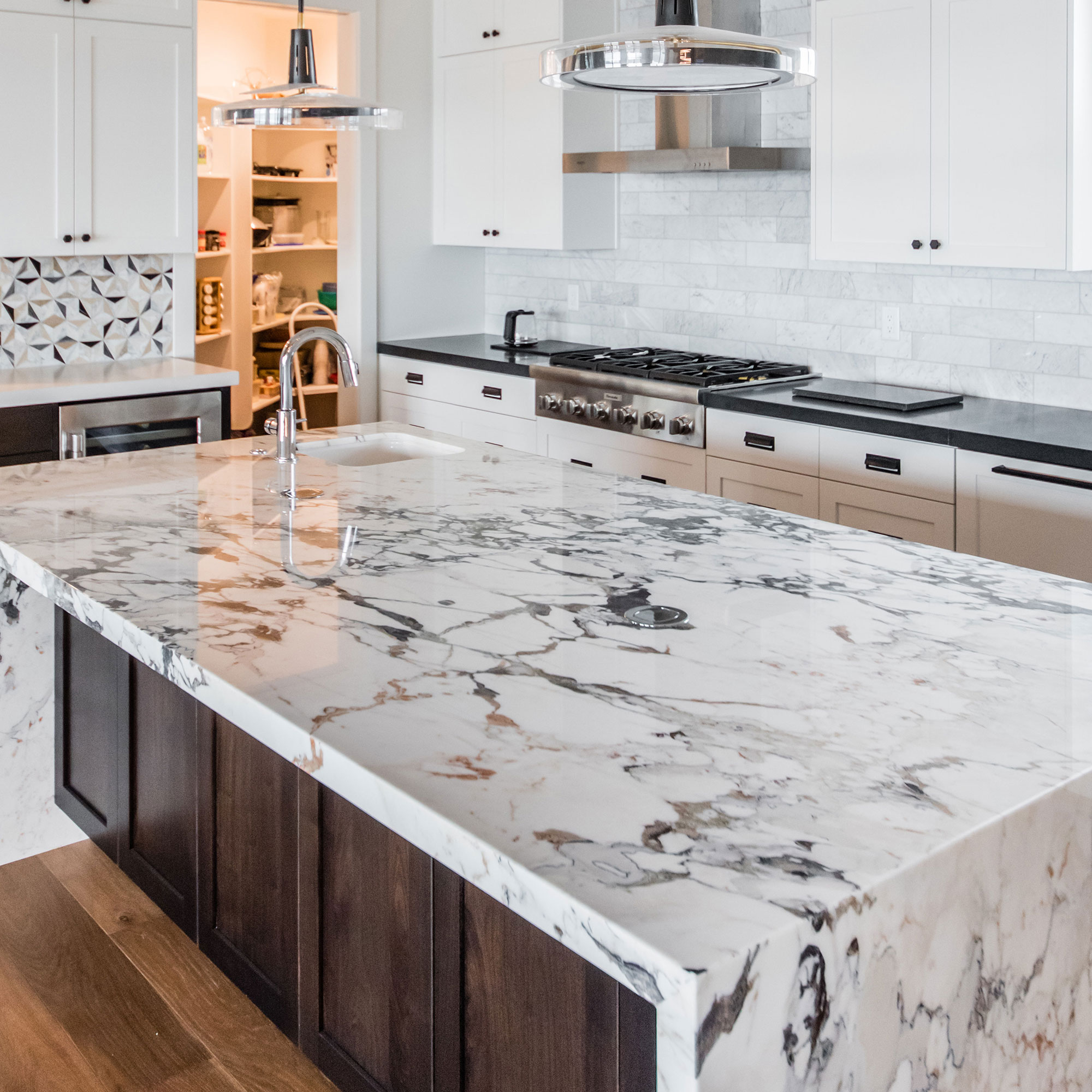marble countertop in cache valley kitchen
